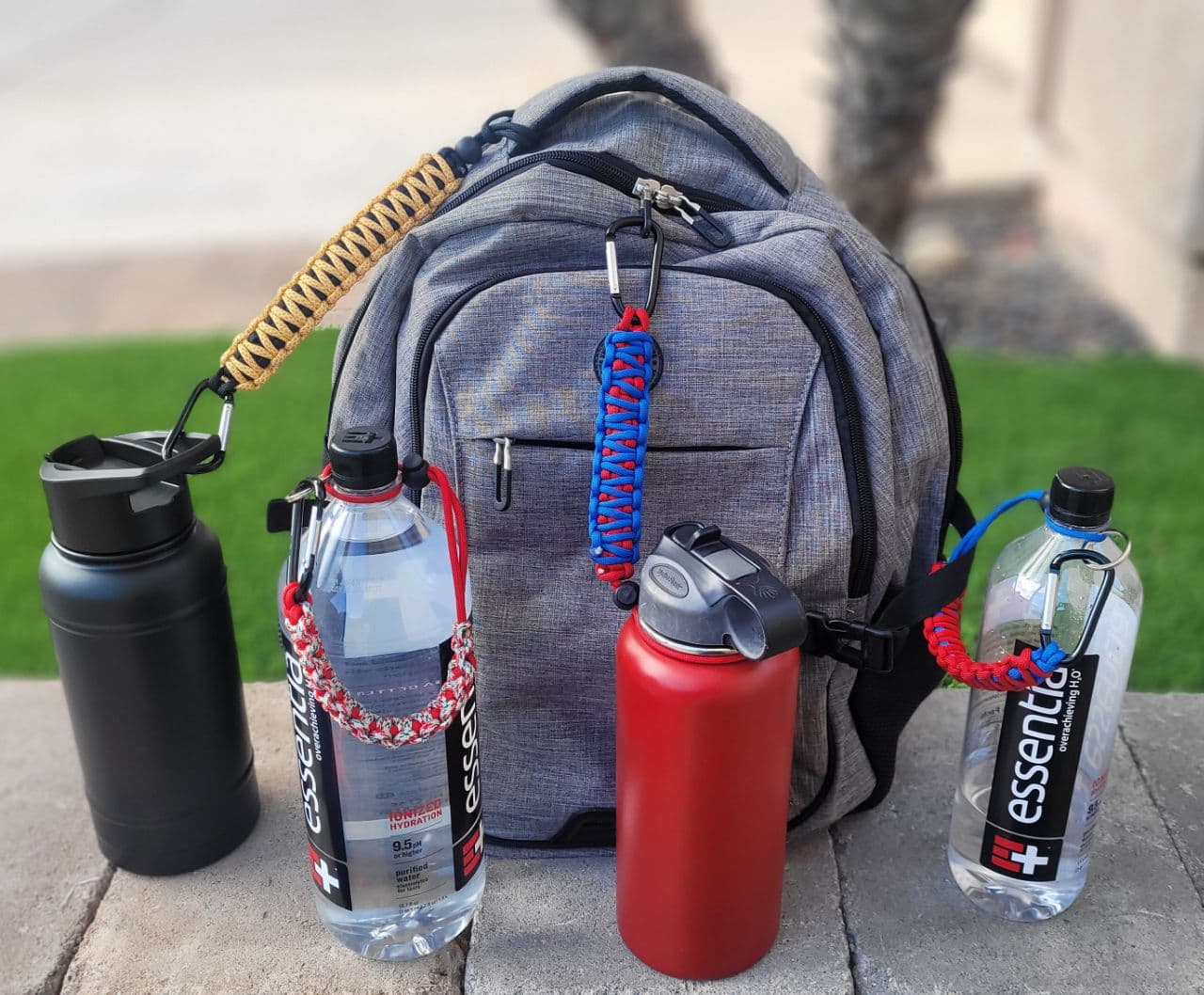 Diy water bottle 2024 holder for backpack